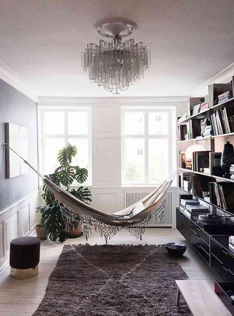 hammock home library ideas reading corner