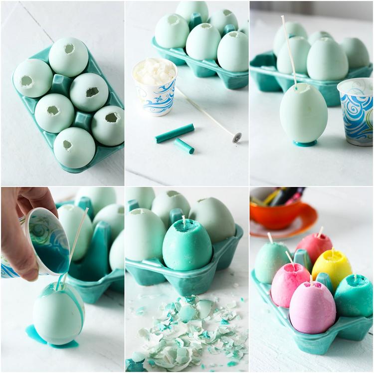 how to make easter egg candles step by step