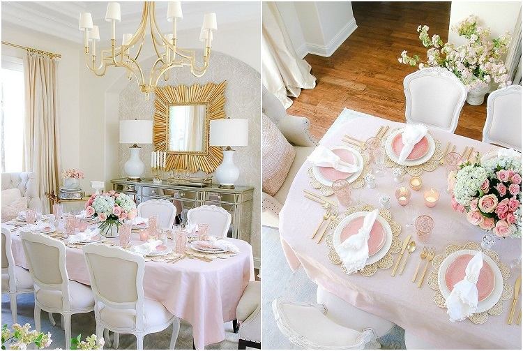 magnificent blush easter spring tablescape elegant decor ideas