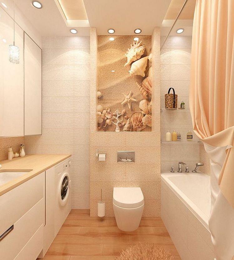 nautical bathroom in white and beige colors