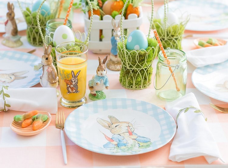 super cute easter tablescape for kids