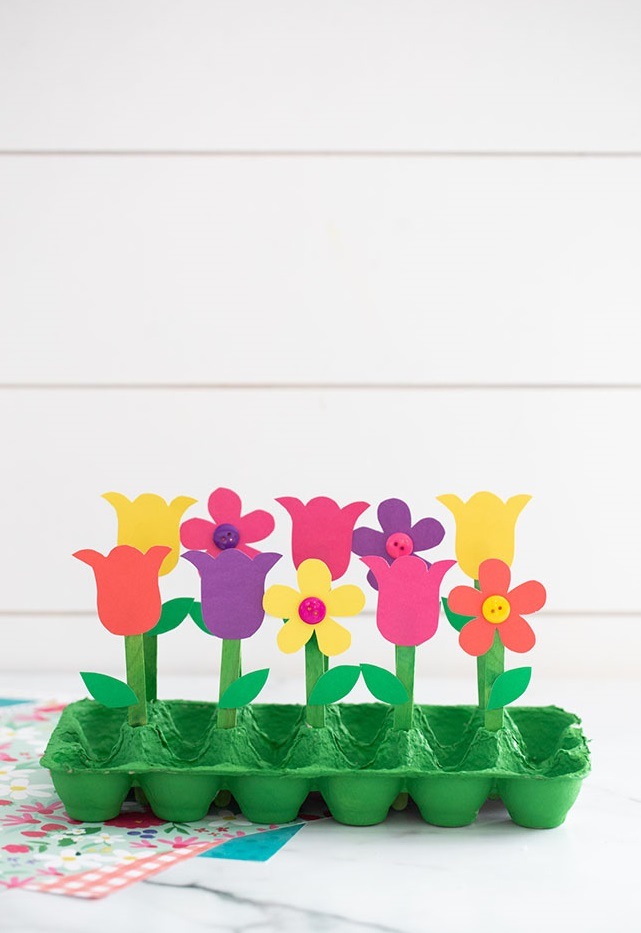 DIY Egg Carton Garden Easter Craft for Kids