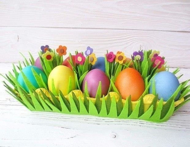 DIY egg holder Easter crafts for kids