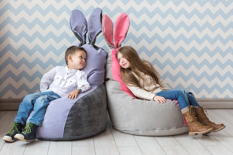 Poufs and bean bags for kids comfortable seating ideas