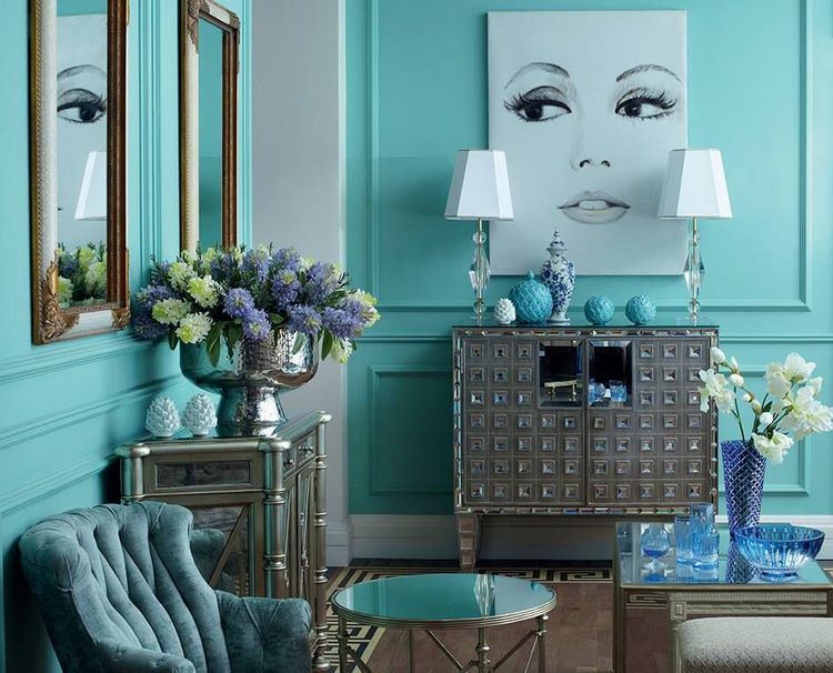 Tiffany blue color interior ideas and design trends