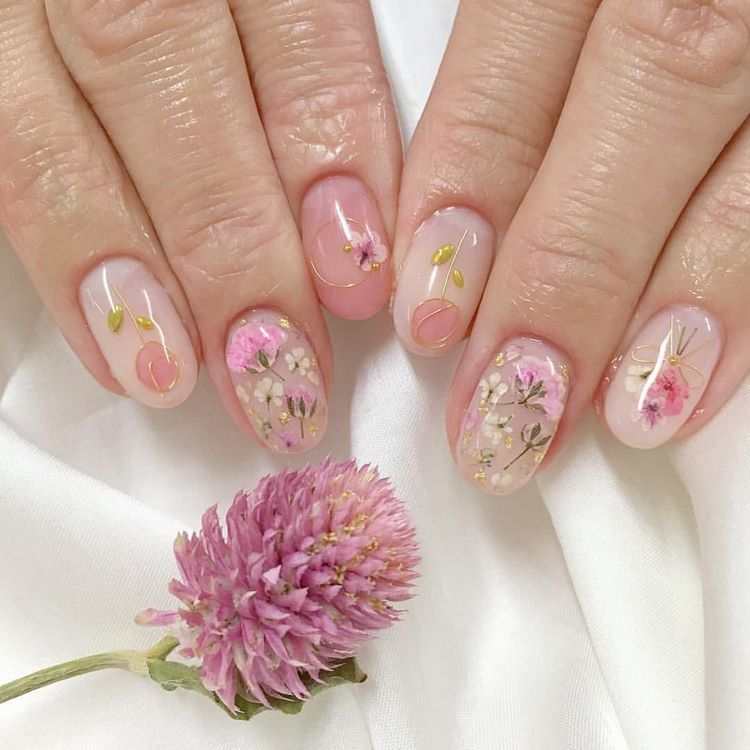 beautiful feminine manicure ideas milk bath nails