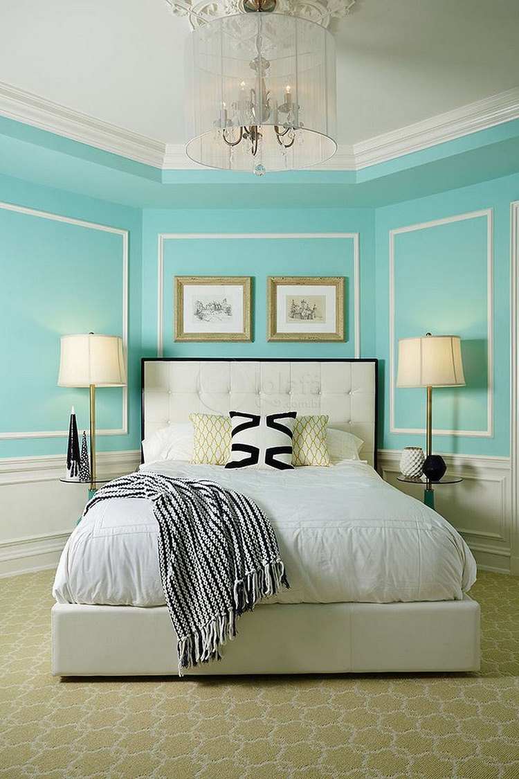 bedroom wall color ideas chic tiffany blue