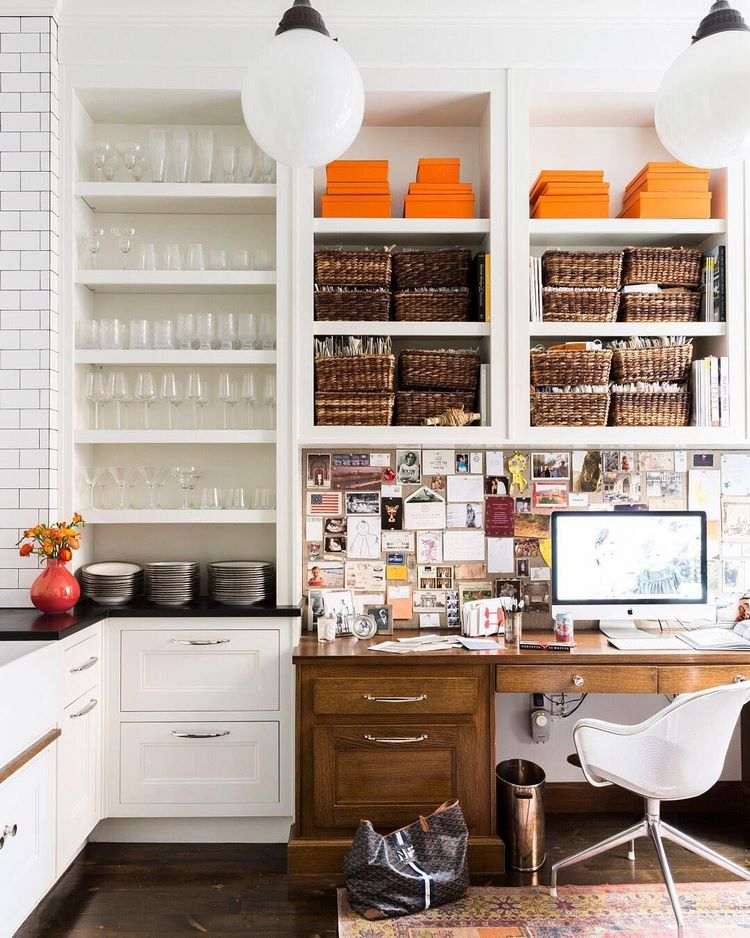 home office in the kitchen creative ideas