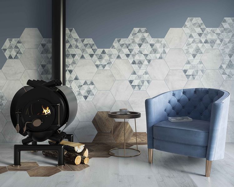 how to use hexagonal tile in interior design
