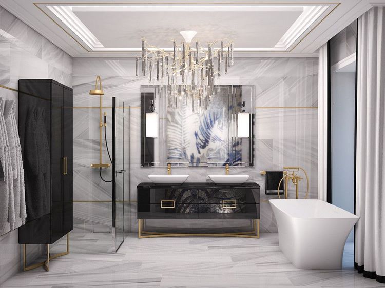 luxurious bathrooms art deco style interiors