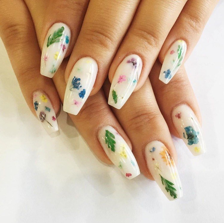 Where to buy tiny dried flowers for milk bath nails? : r/Nails