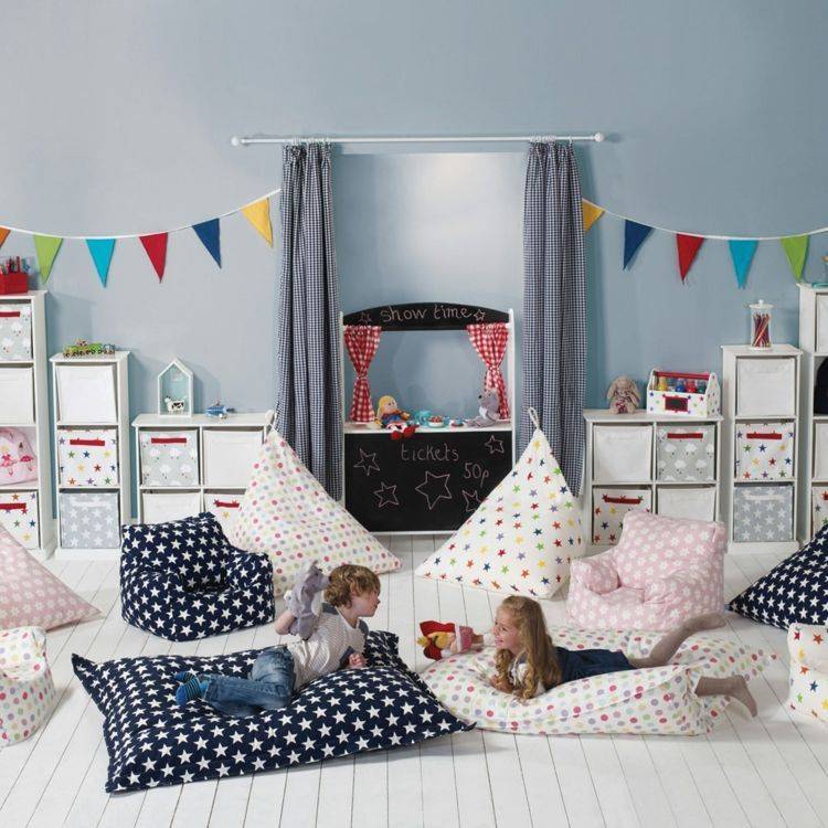 playroom ideas kids furniture poufs and bean bags