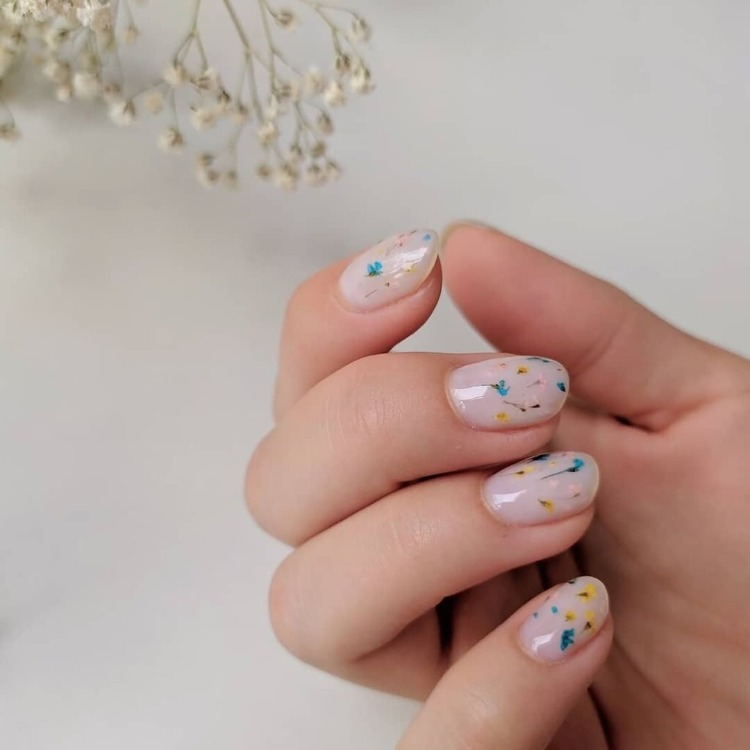 summer nail art ideas milk bath manicure