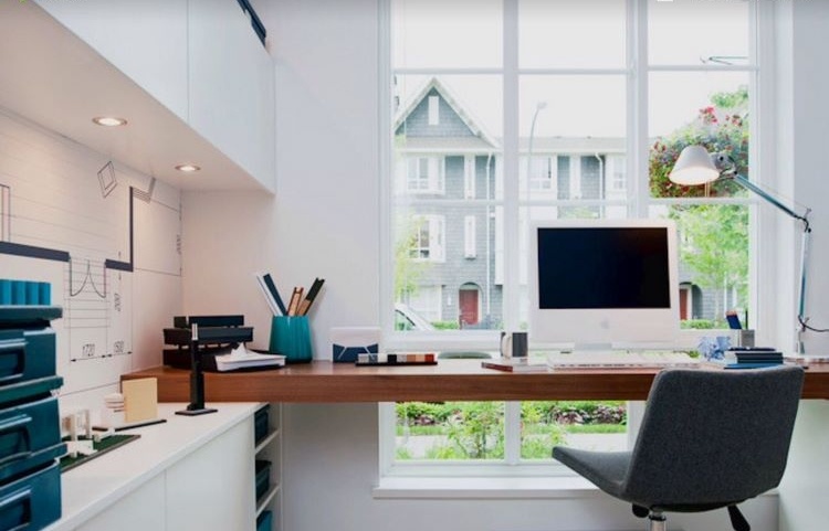 workstation by the window home office designs