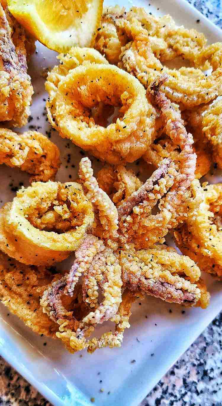 Fried calamari recipe Mediterranean diet menu