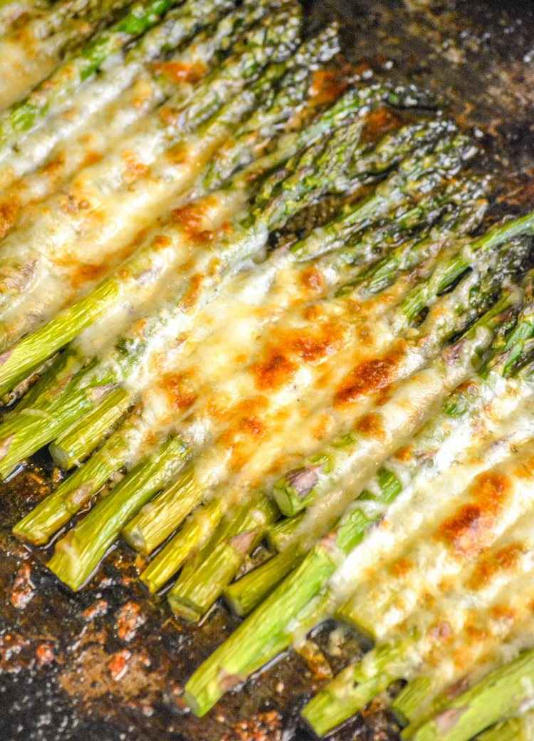 Garlic Roasted Cheesy Asparagus Recipe