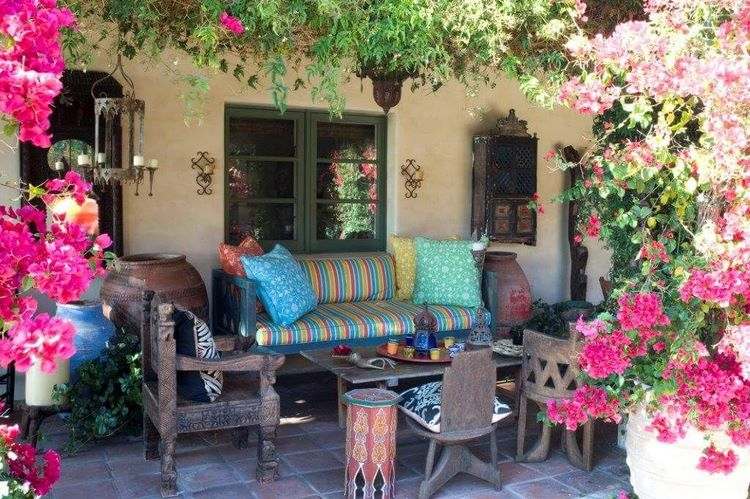 boho style patio ideas furniture and decorations
