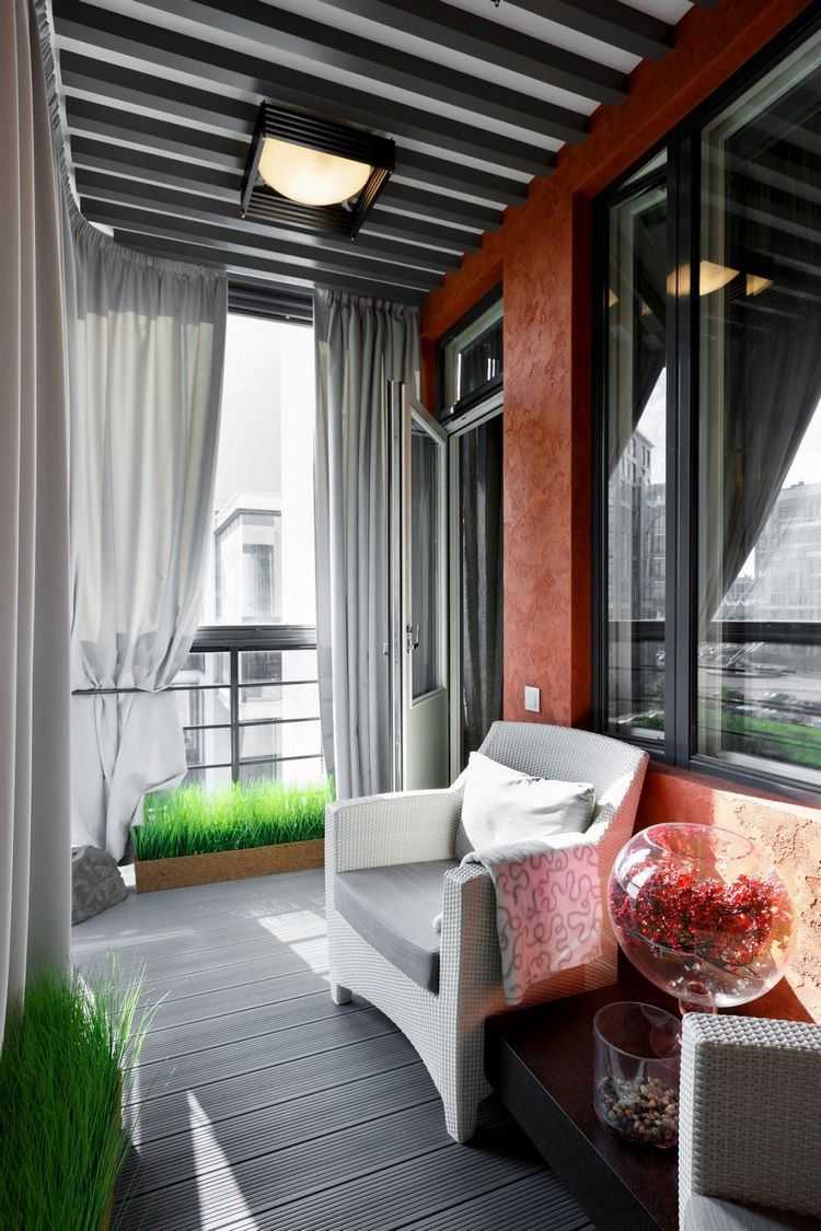 modern balcony design curtains provide sun protection