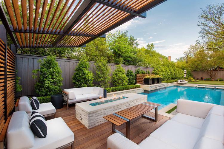 pool pergola ideas and designs firepit lounge furniture