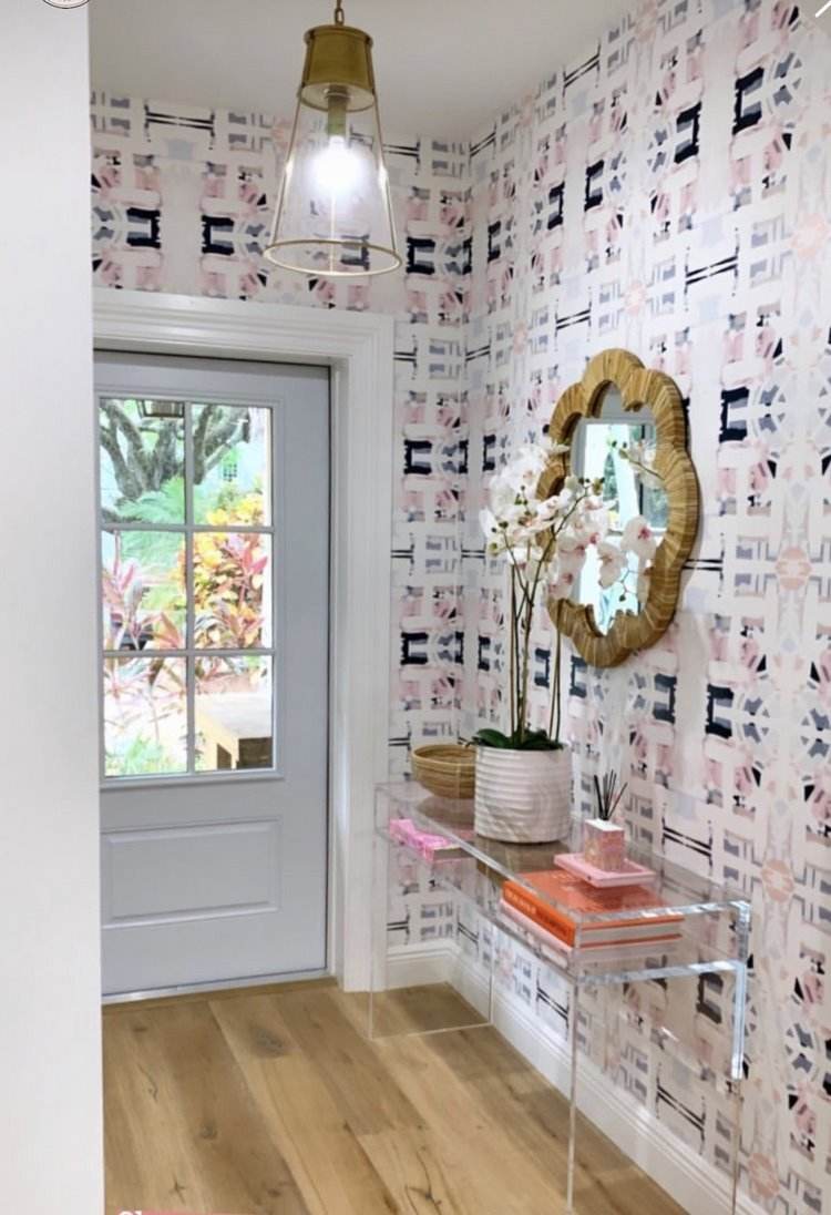 transparent-console-table-in-hallway