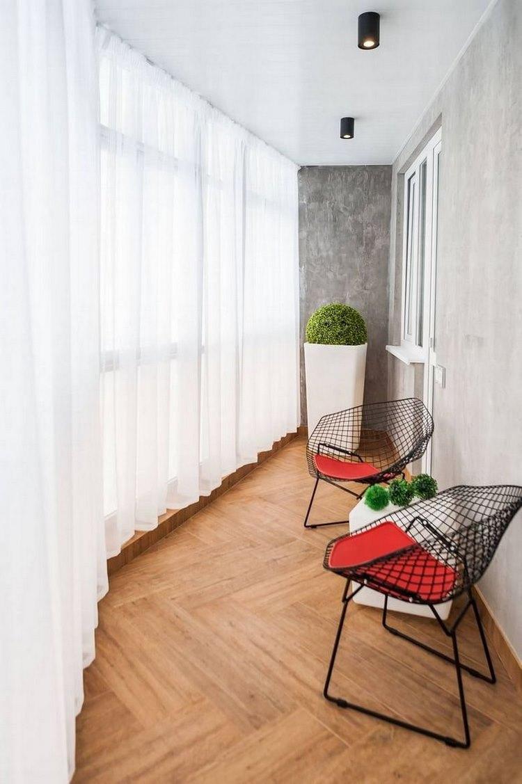 white curtains modern small balcony ideas