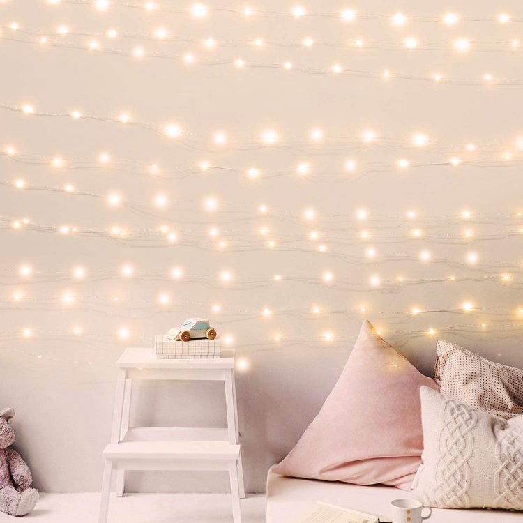 Fairy lights wall decorating ideas nursery room