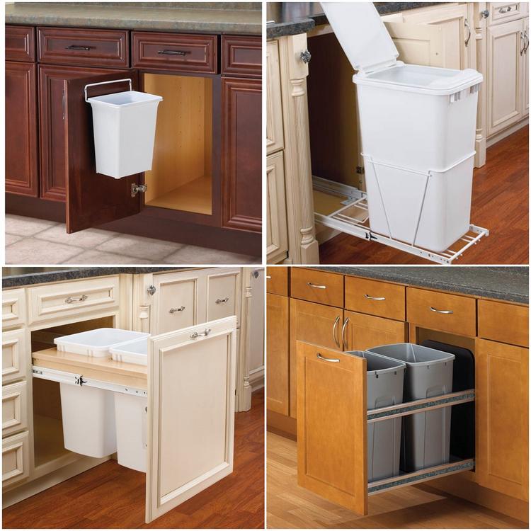 In cabinet trash cans ideas