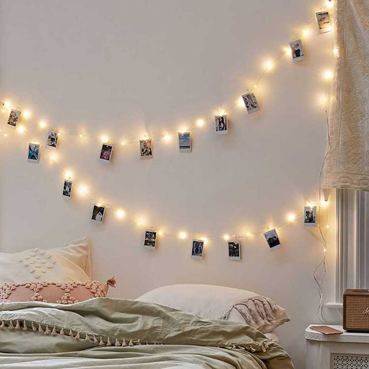 LED String Lights Garland bedroom decor ideas
