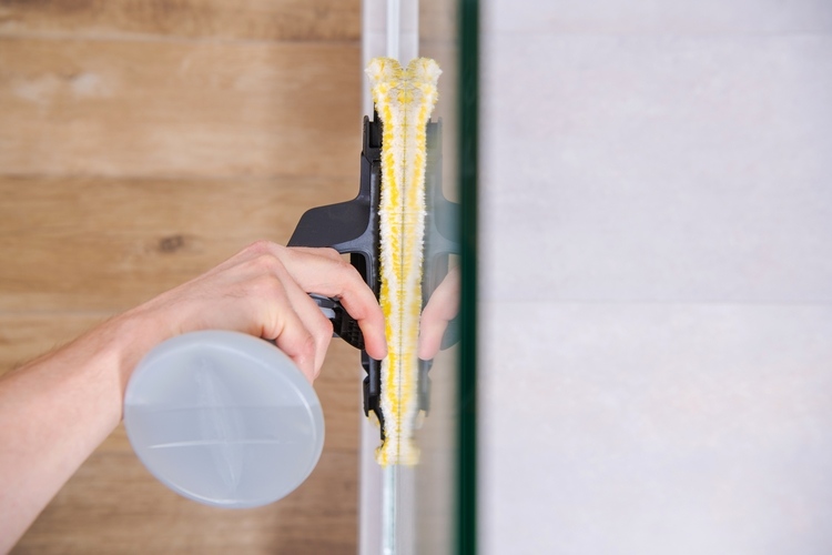 What tools do you need to keep shower glass doors clean