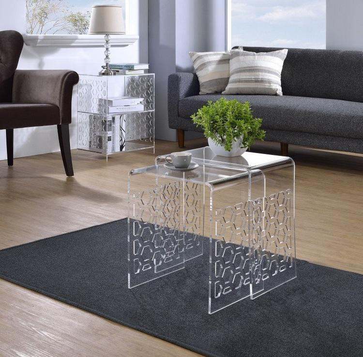 modern furniture ideas acrylic nesting coffee table