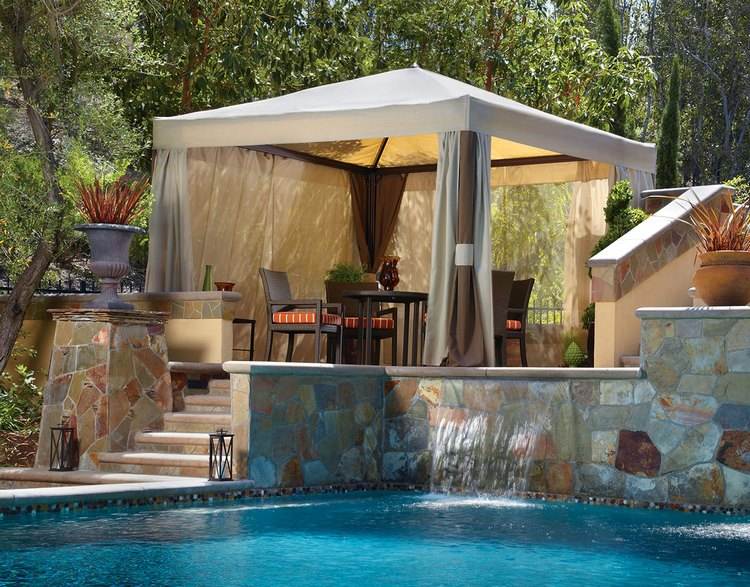 backyard cabana and garden furniture