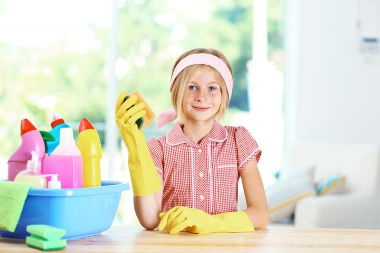 cleaning with children house chores safety