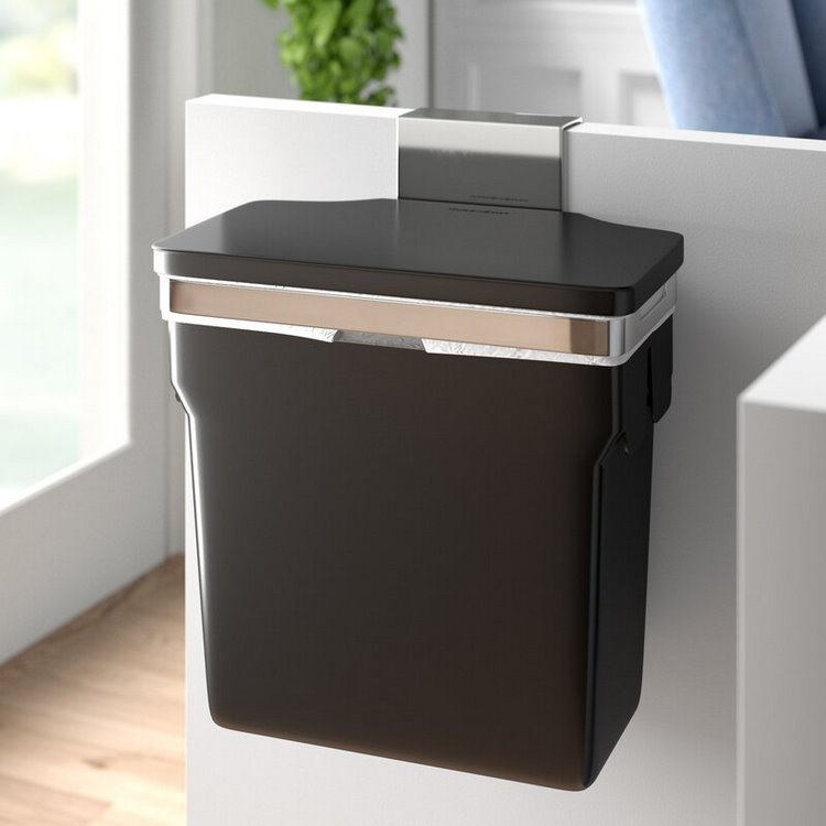 compact trash can designs kitchen ideas