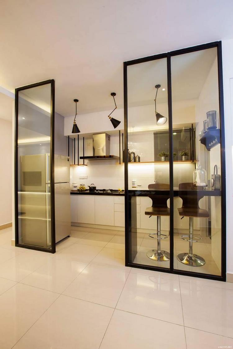 interior glass doors kitchen design ideas