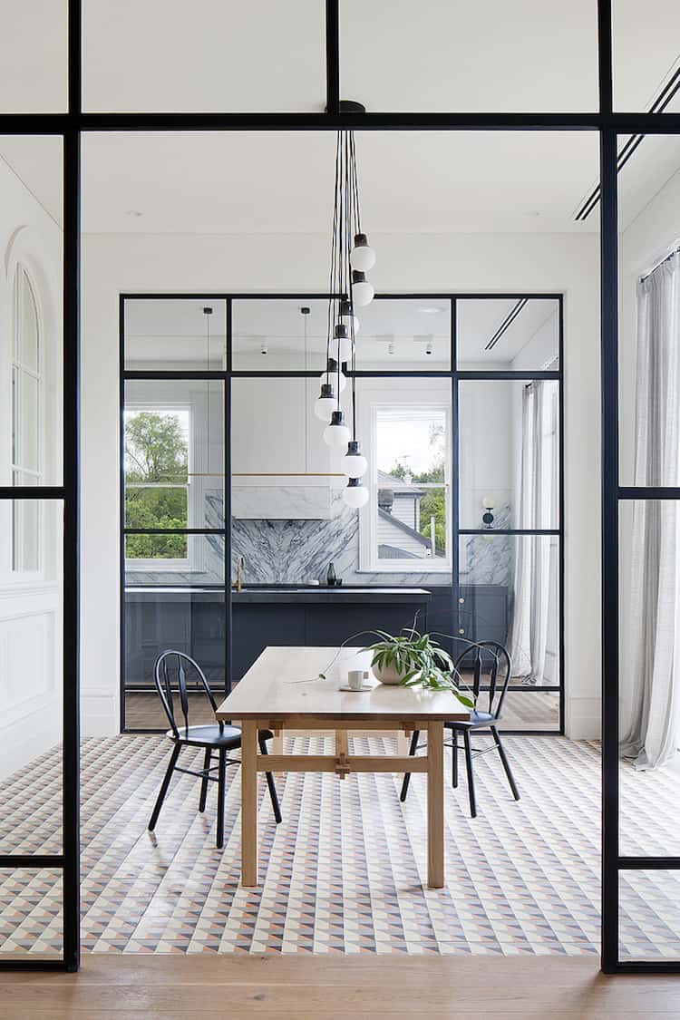 interior glass walls kitchen dining living room ideas