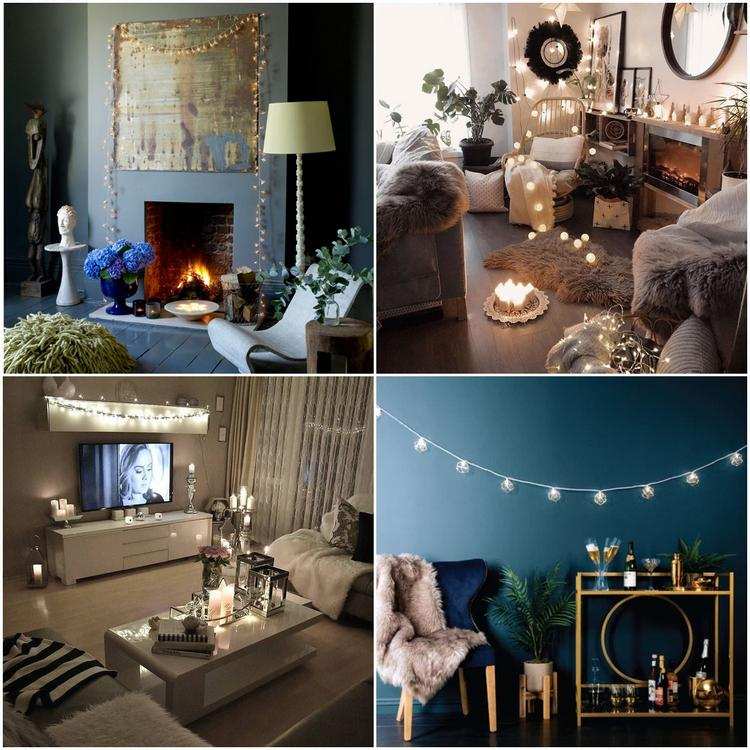 living room decor ideas with fairy lights