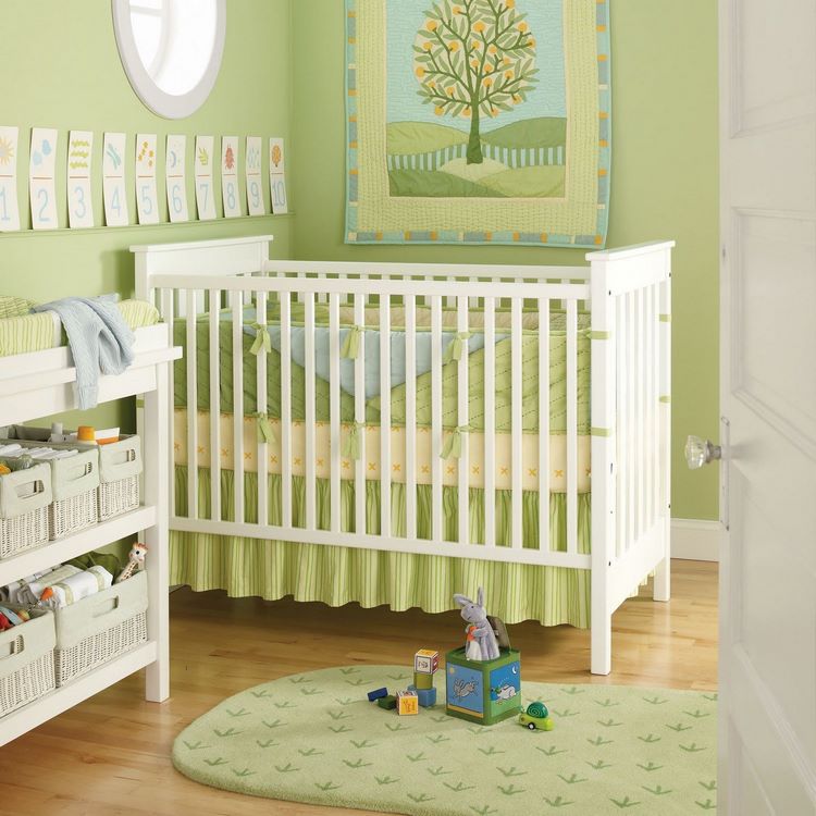 pastel green nursery room decor