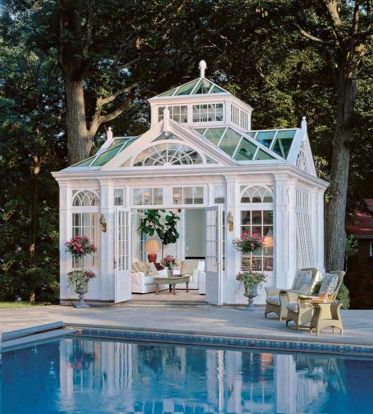 small pool house backyard structures ideas poolside decor