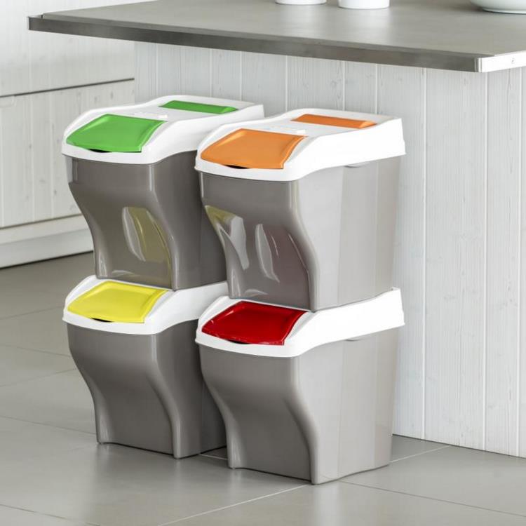 waste sorting plastic bins for kitchen