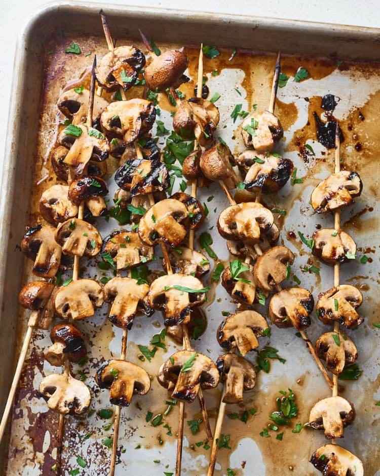 Grilled Mushroom Kabobs
