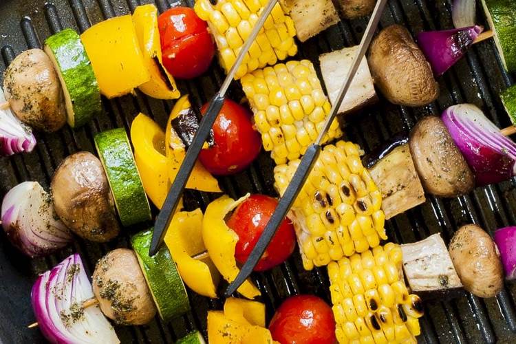 Grilled Vegetable Kabobs with Herb Marinade