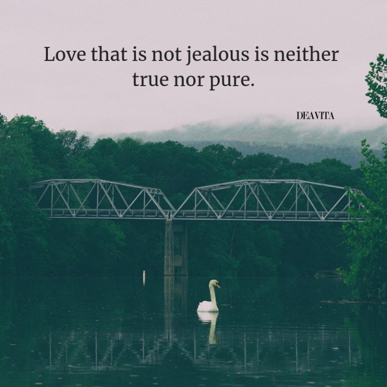 Love that is not jealous is neither true nor pure