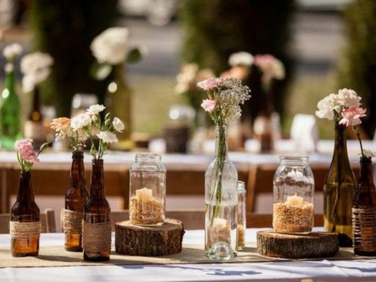 Rustic wedding table decorations ideas