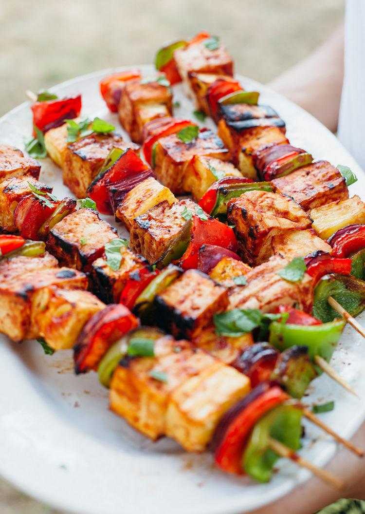 Sweet and Sour Tofu and Bell Pepper Kabobs