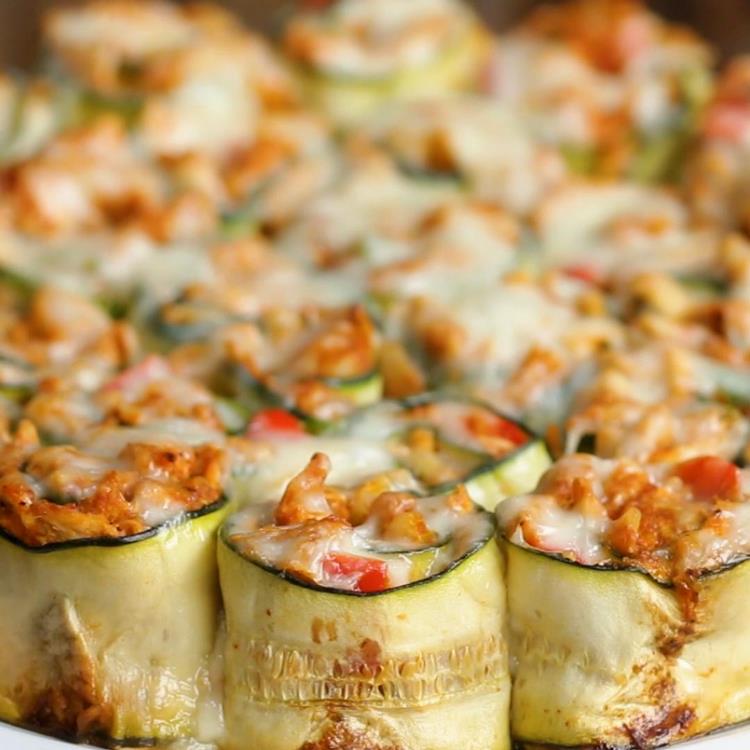 Zucchini Enchilada Roll Ups