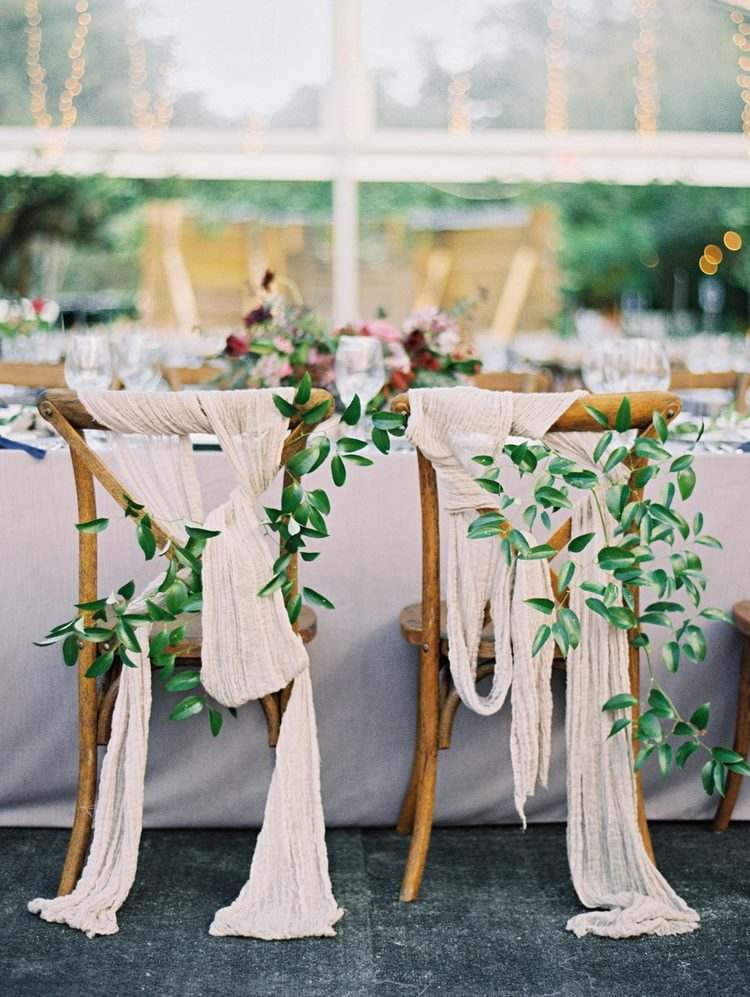 easy chair decoration ideas fabric and greenery