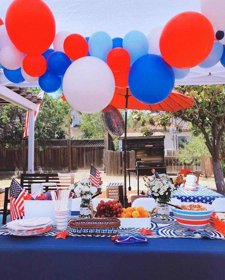 garden party ideas 4th july decoration red white blue