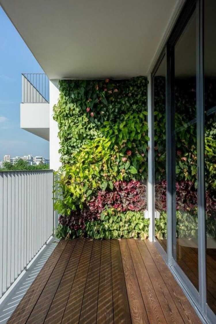 green wall balcony DIY vertical garden ideas