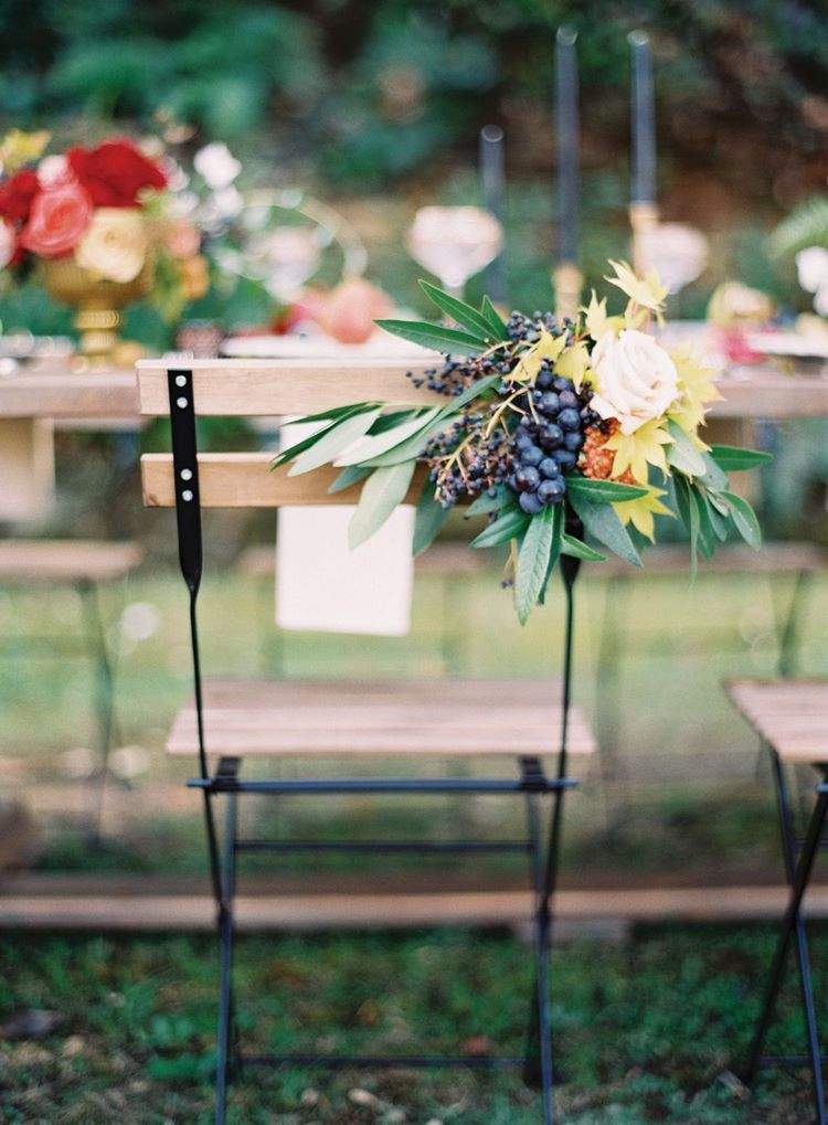 how to decorate wedding chairs flowers and fruits
