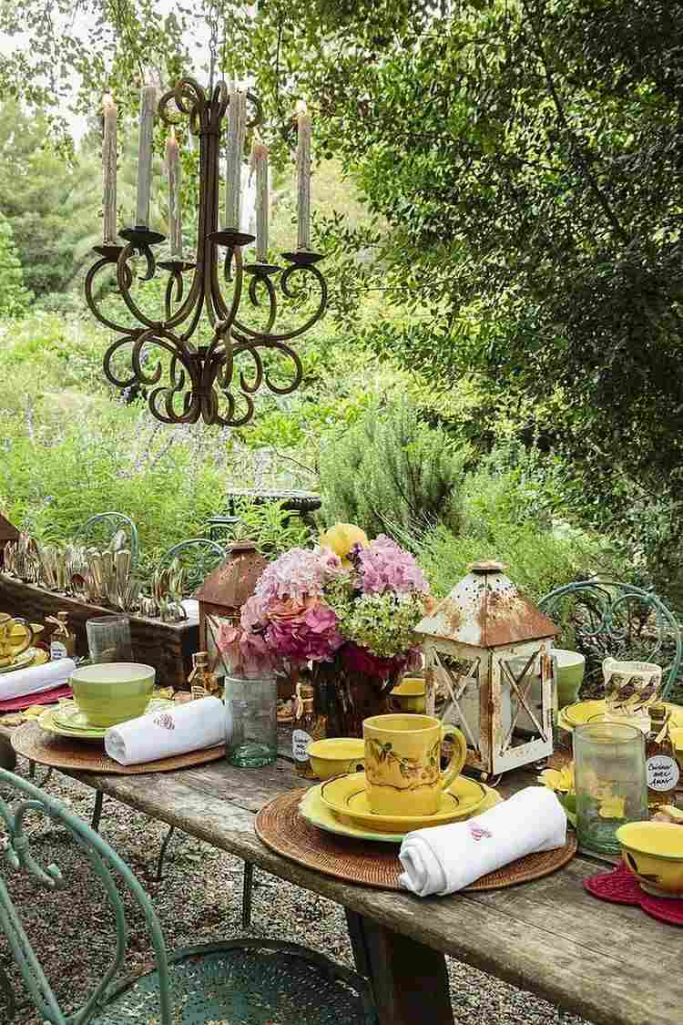 outdoor dinner party rustic decor ideas